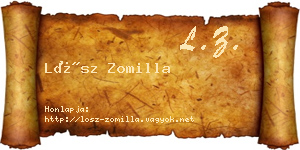 Lősz Zomilla névjegykártya